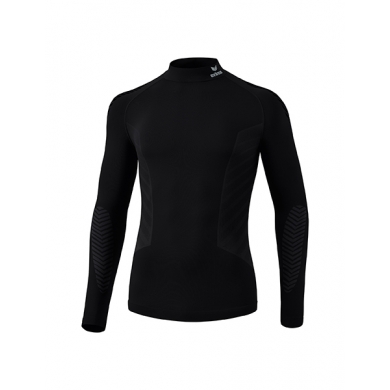 Erima Funktionsunterwäsche Langarmshirt Athletic mit Kragen (nahtlos) schwarz Herren